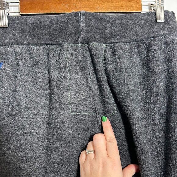 Aviator Nation Sweatpants Joggers M Gray Rainbow Stripe Mountain Pockets - Picture 9 of 13